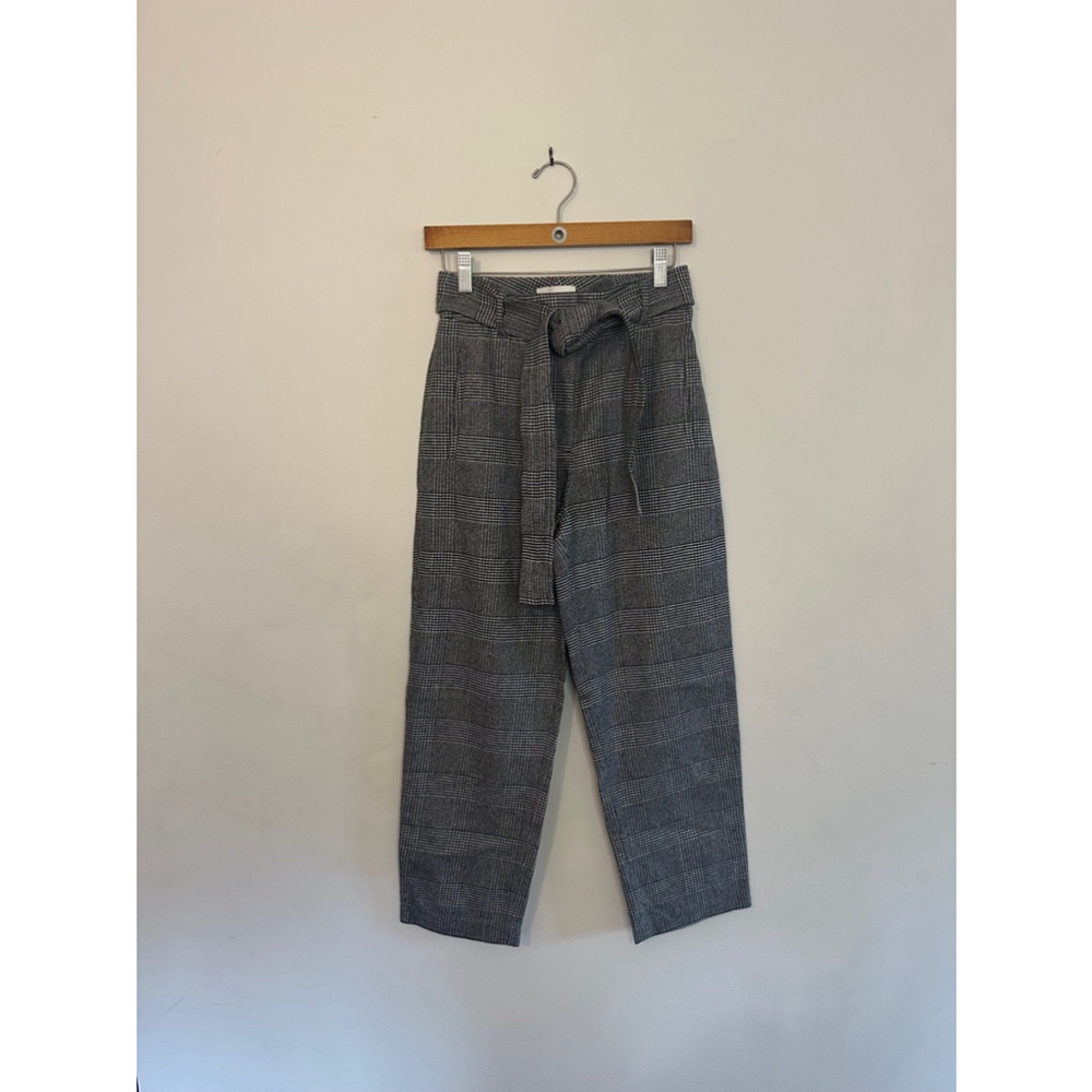 Wilfred Gray Plaid Paperbag Waist Trousers
